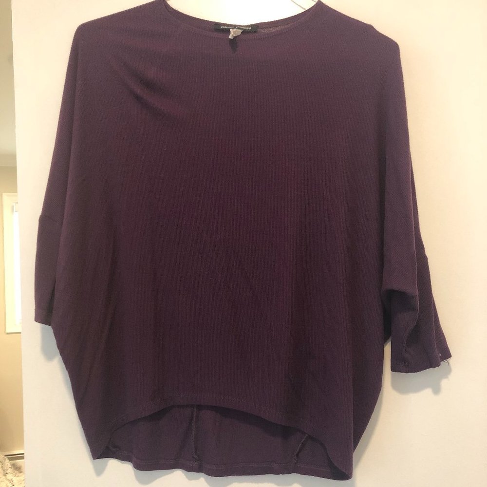 Basic Colors Purple Dolman Long Sleeved Top